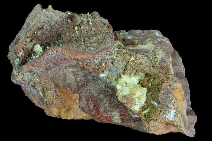 Gemmy, Yellow-Green Adamite Crystals - Durango, Mexico #88880